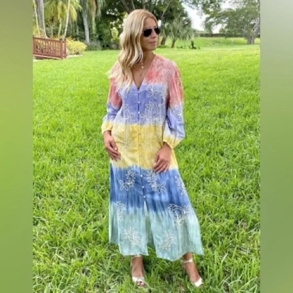 ZARA BOHO TIE DYE DRESS